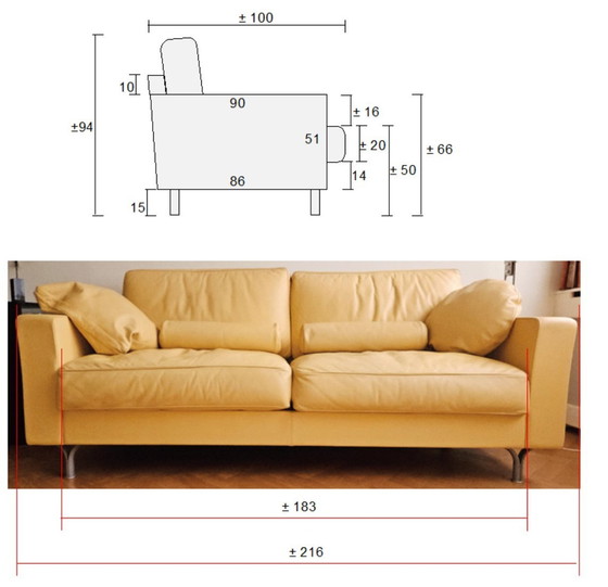 Image 1 of Poltrona Frau Three-seater Sofa Van