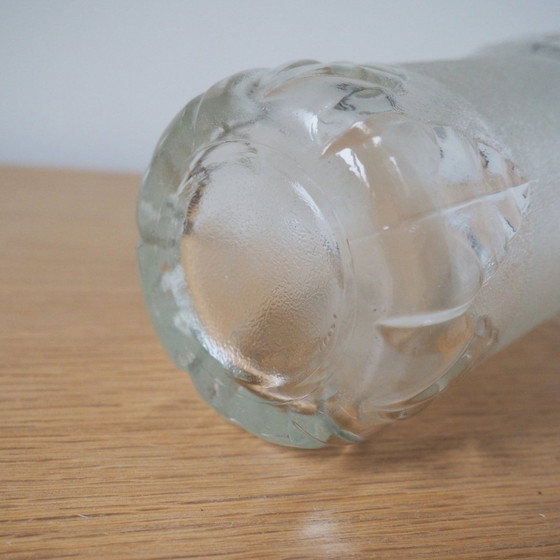 Image 1 of Mcm Italian Pressed Glass Vase With Leaf Pattern