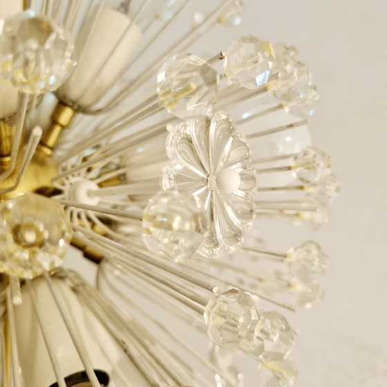 Image 1 of Set di 2 lampadari Snowball Starburst Sputnik di Emil Stejnar per Rupert Nikoll, anni '60. 