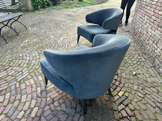 Image 1 of 1x Minotti armchairs Aston with armrests