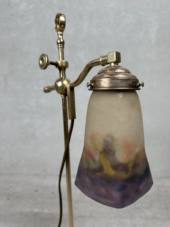 Image 1 of Art Nouveau Adjustable Table Lamp - Müller Frères