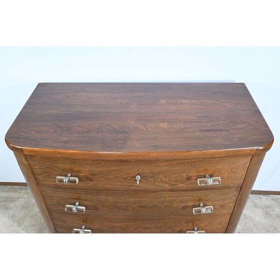 Image 1 of Vintage Art Deco chest of drawers in rosewood veneer, 1930