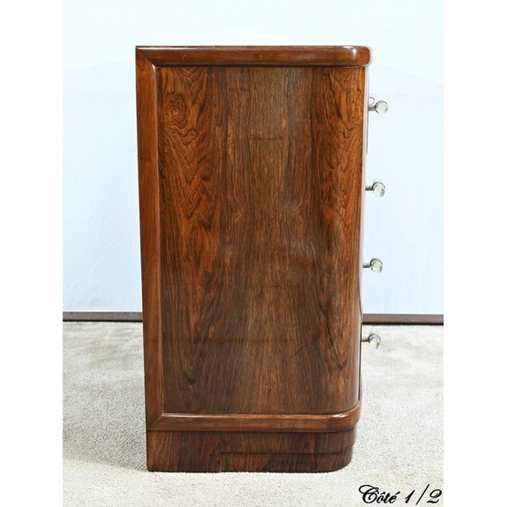 Image 1 of Vintage Art Deco chest of drawers in rosewood veneer, 1930