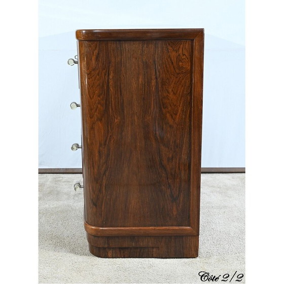 Image 1 of Vintage Art Deco chest of drawers in rosewood veneer, 1930