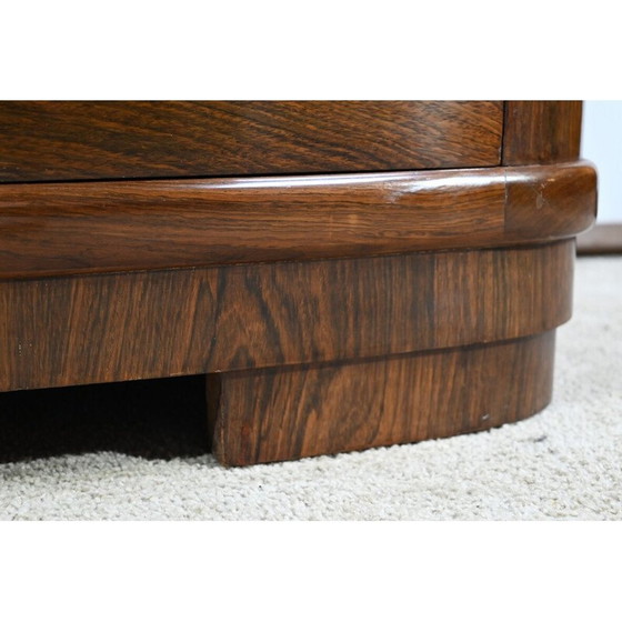 Image 1 of Vintage Art Deco chest of drawers in rosewood veneer, 1930