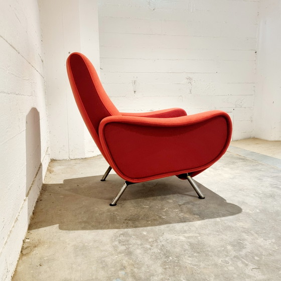 Image 1 of 1950 adjustable "Lady" lounge chair in the style of Marco Zanuso produced by Pizzetti Roma