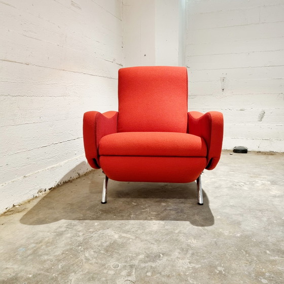 Image 1 of 1950 adjustable "Lady" lounge chair in the style of Marco Zanuso produced by Pizzetti Roma