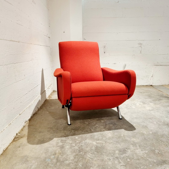 Image 1 of 1950 adjustable "Lady" lounge chair in the style of Marco Zanuso produced by Pizzetti Roma