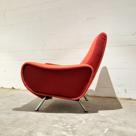 Image 1 of 1950 adjustable "Lady" lounge chair in the style of Marco Zanuso produced by Pizzetti Roma