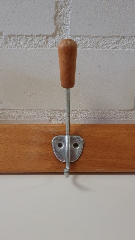 2139 Vintage 1960s Coat Rack Wall Coat Rack