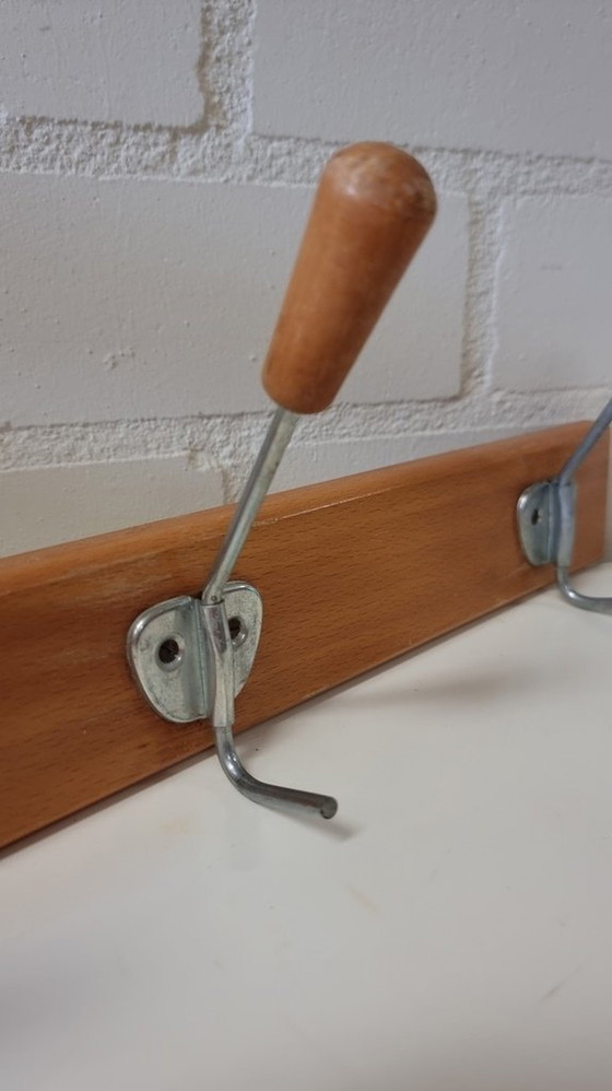 Image 1 of 2139 Vintage 1960s Coat Rack Wall Coat Rack