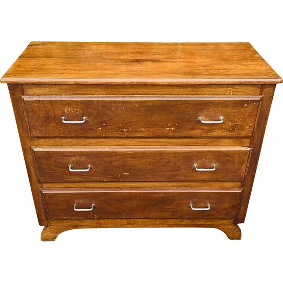 Image 1 of Vintage wooden chest of drawers with 3 drawers