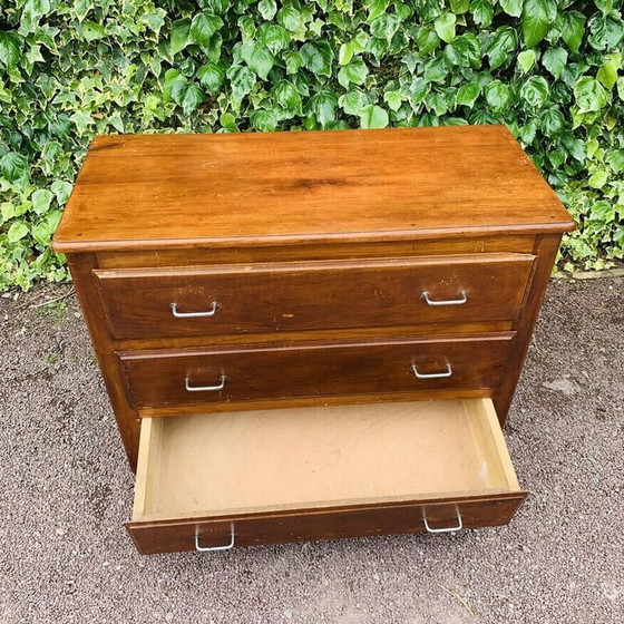 Image 1 of Vintage wooden chest of drawers with 3 drawers