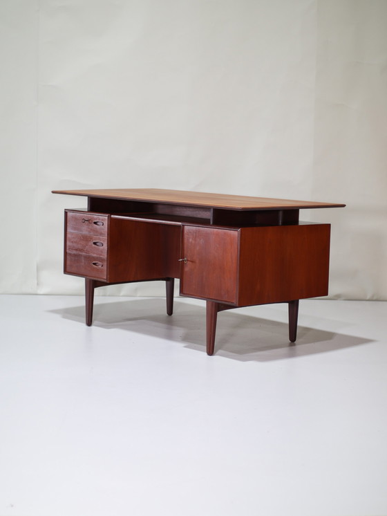 Image 1 of Freestanding desk Danish 1960s teakwood