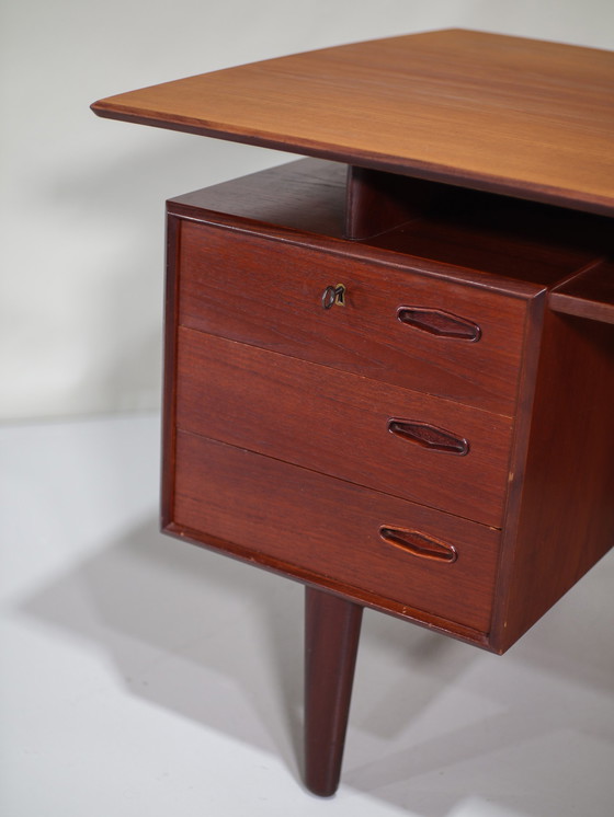 Image 1 of Freestanding desk Danish 1960s teakwood