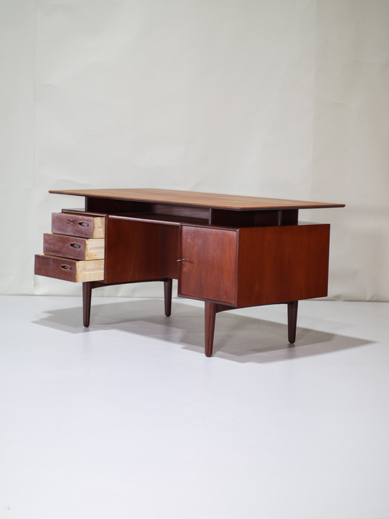 Image 1 of Freestanding desk Danish 1960s teakwood