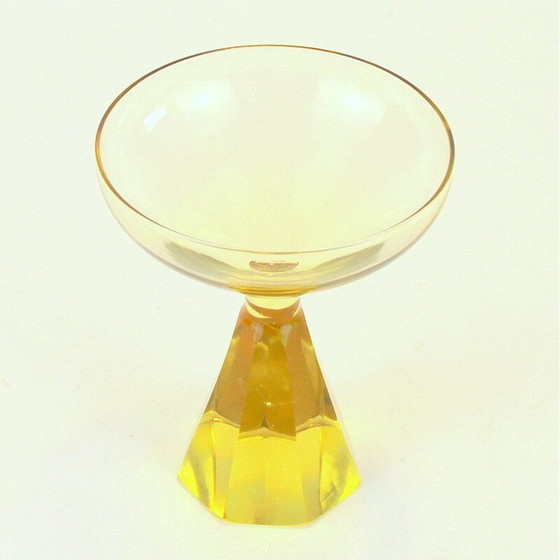 Image 1 of Decanter e 6 bicchieri vintage art déco di Val Saint Lambert, 1930