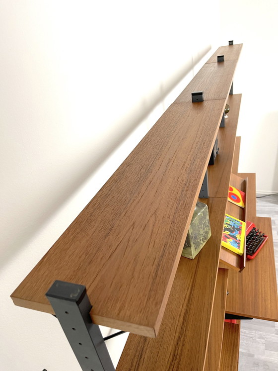 Image 1 of Teak shelving system Olof Pira 60Er Sweden Wallshelf