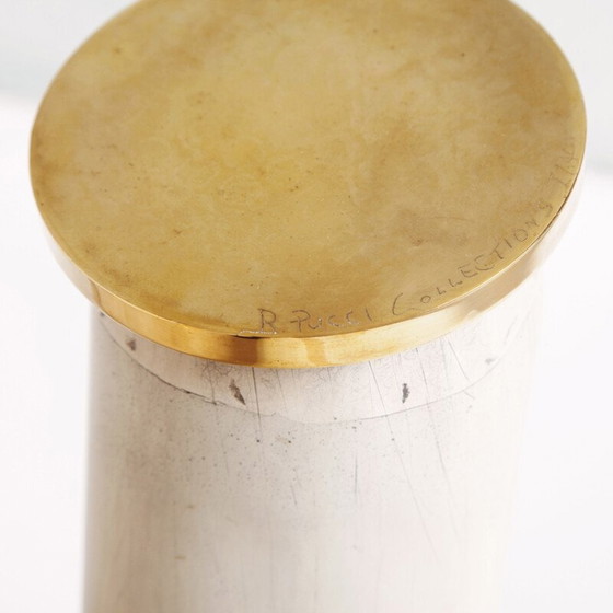 Image 1 of Vintage glass and travertine coffee table by Maison Jansen for Ralph Pucci, Italy 1970