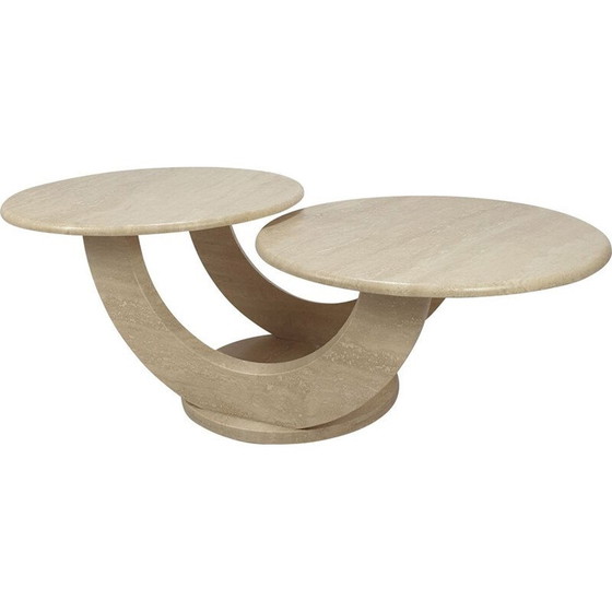 Image 1 of Vintage travertine coffee table, Italy 1980