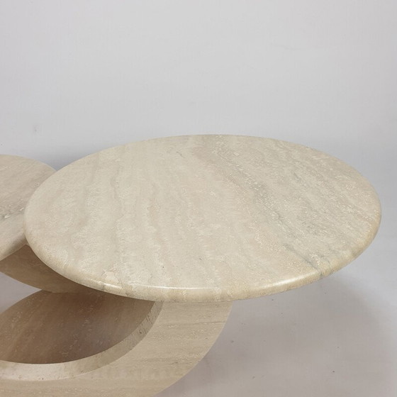 Image 1 of Vintage travertine coffee table, Italy 1980