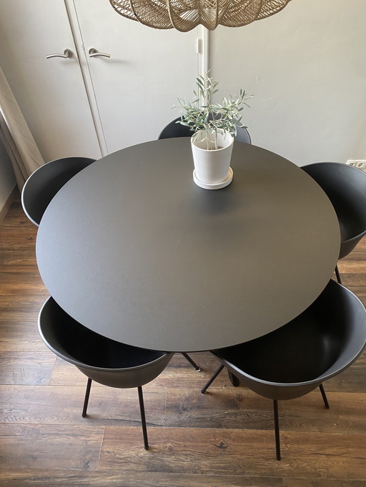 Hay Set About A Chair Aac26 Black/Black Hay Copenhaque Table 140 Cm