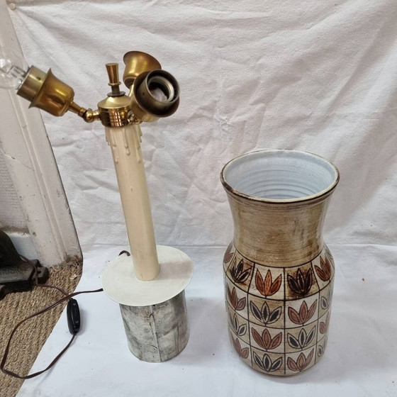 Image 1 of Ceramic Lamp By Jc Mallarmey, 1950