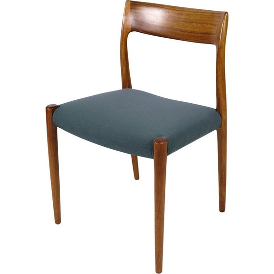 Image 1 of Set of 6 vintage rosewood dining chairs model 77 by Niels O. Møller for J.L Møllers Møbelfabrik, 1960
