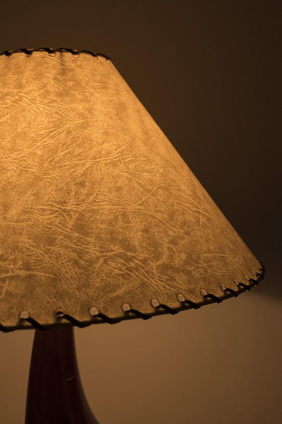 Image 1 of Vintage teak table lamp