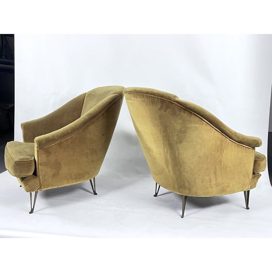 Image 1 of Pair of vintage armchairs by Isa Bergamo, Italy 1950s