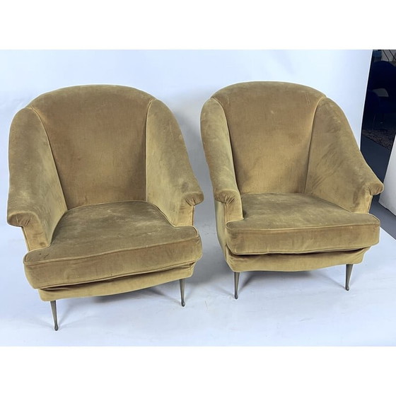 Image 1 of Pair of vintage armchairs by Isa Bergamo, Italy 1950s