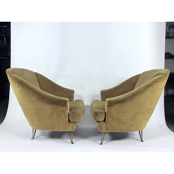 Image 1 of Pair of vintage armchairs by Isa Bergamo, Italy 1950s