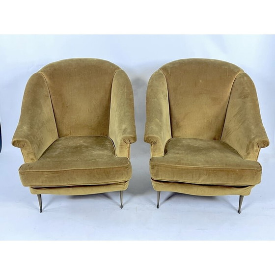 Image 1 of Pair of vintage armchairs by Isa Bergamo, Italy 1950s