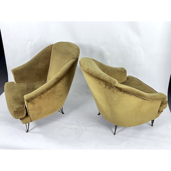 Image 1 of Pair of vintage armchairs by Isa Bergamo, Italy 1950s