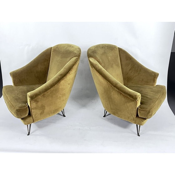 Image 1 of Pair of vintage armchairs by Isa Bergamo, Italy 1950s