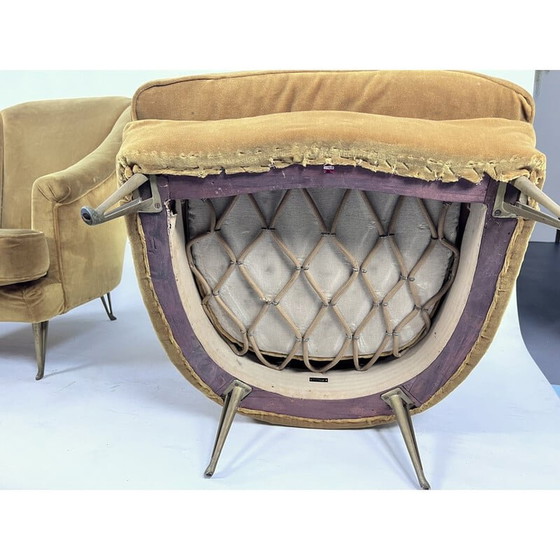 Image 1 of Pair of vintage armchairs by Isa Bergamo, Italy 1950s