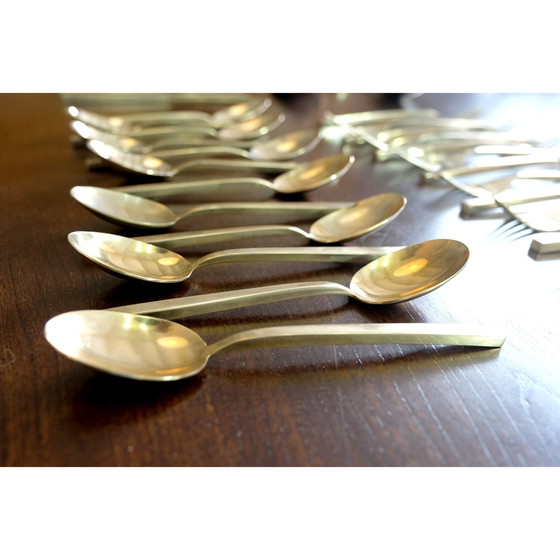 Image 1 of Set of 41 pieces of bronze cutlery by Sigvard Bernadotte for Scanline, 1950