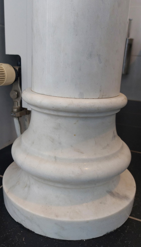 Image 1 of Antique solid marble column / pedestal . Early 20th Century Beautiful