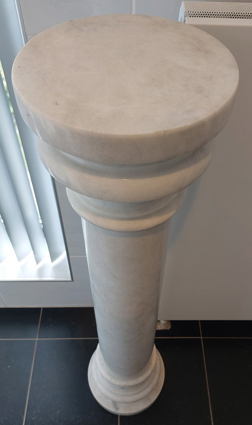 Antique solid marble column / pedestal . Early 20th Century Beautiful