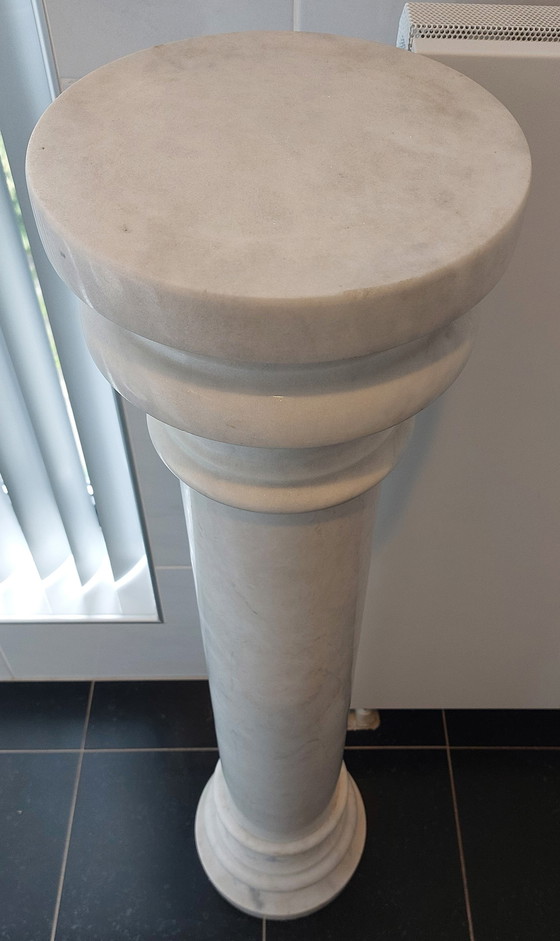 Image 1 of Antique solid marble column / pedestal . Early 20th Century Beautiful