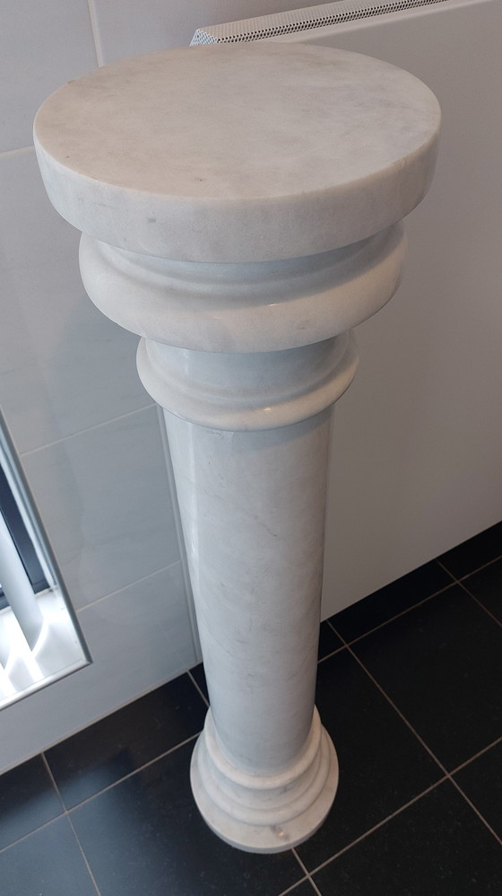 Image 1 of Antique solid marble column / pedestal . Early 20th Century Beautiful