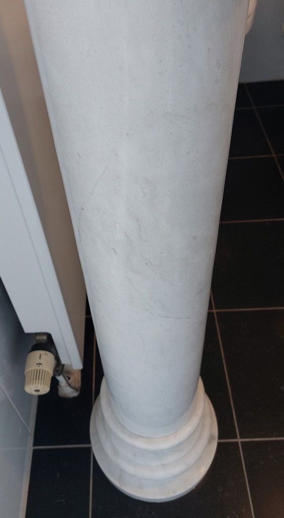 Image 1 of Antique solid marble column / pedestal . Early 20th Century Beautiful