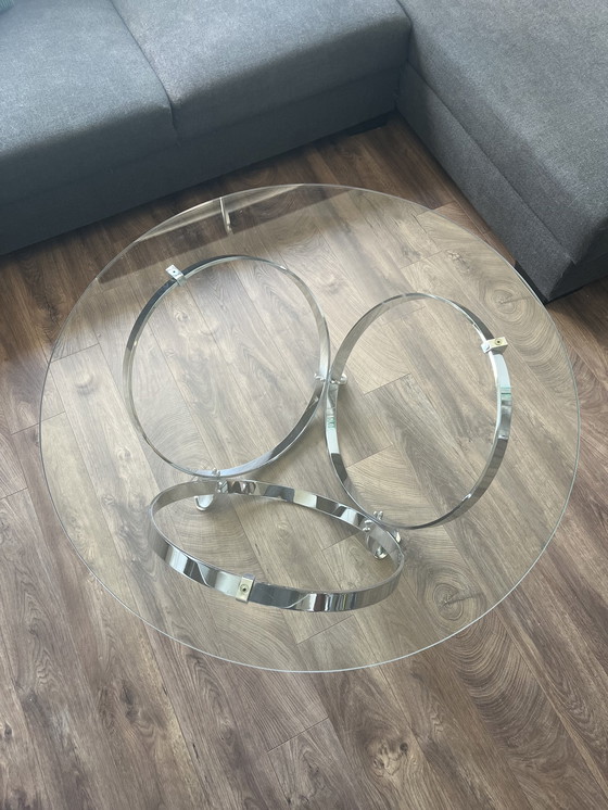 Image 1 of Space Age Coffee Table, Knut Hesterberg, Chrome, Glass