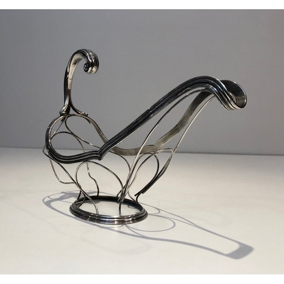 Image 1 of Vintage silver plated bottle holder, France 1930