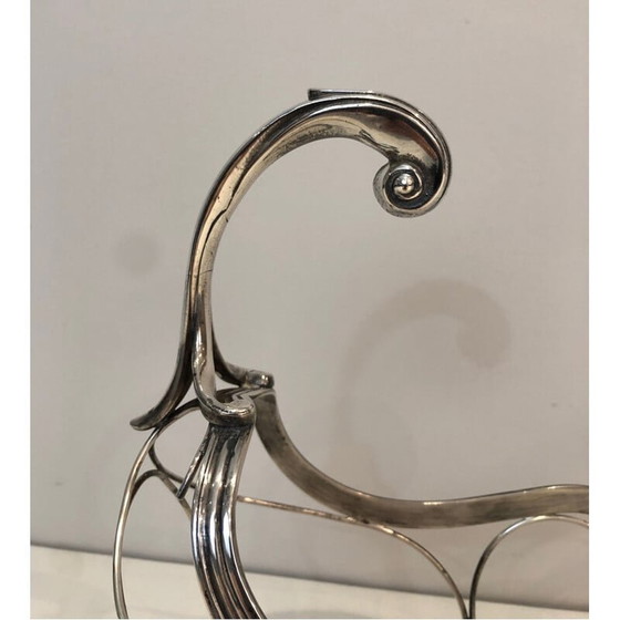 Image 1 of Vintage silver plated bottle holder, France 1930