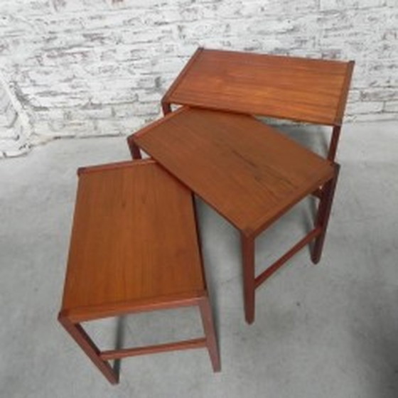 Image 1 of 3x Coffee Tables, Nesting Tables - 1960s