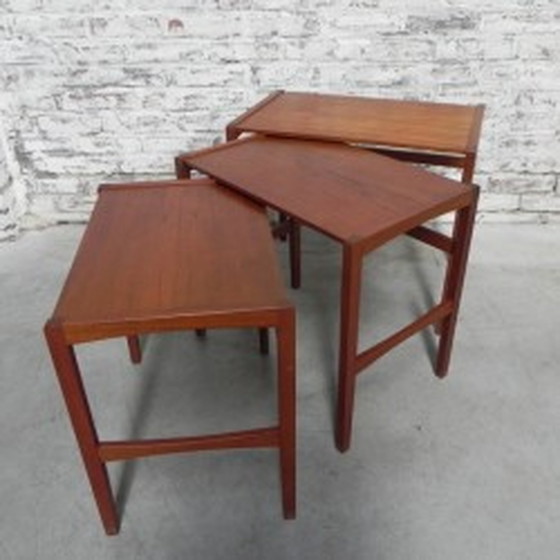 Image 1 of 3x Coffee Tables, Nesting Tables - 1960s