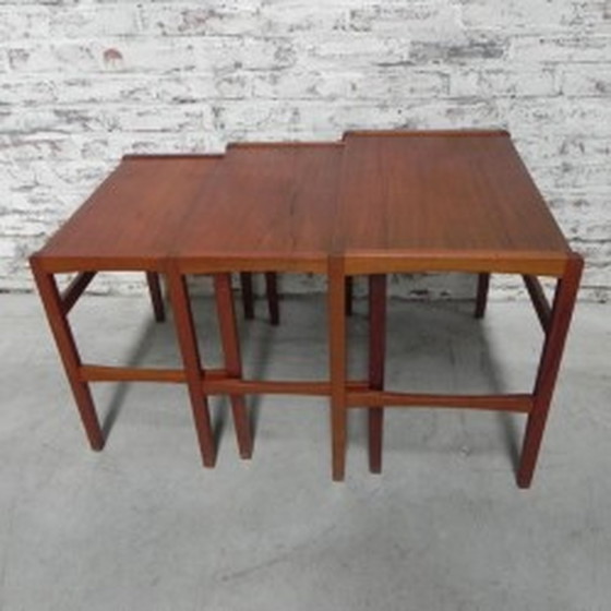 Image 1 of 3x Coffee Tables, Nesting Tables - 1960s