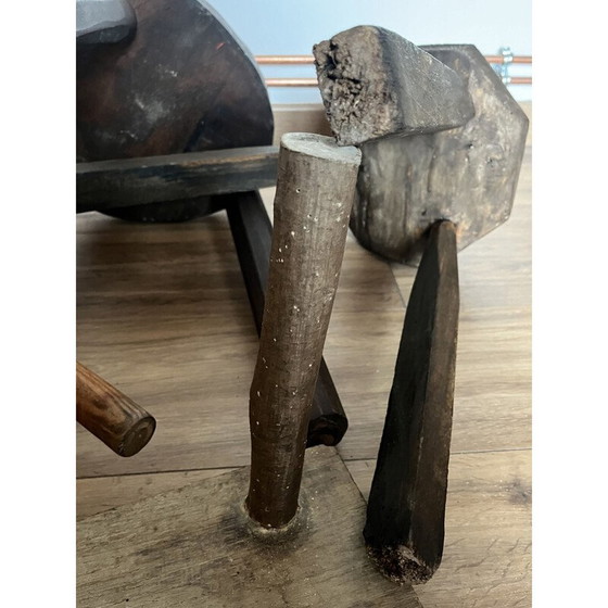 Image 1 of Set of 4 vintage wooden stools