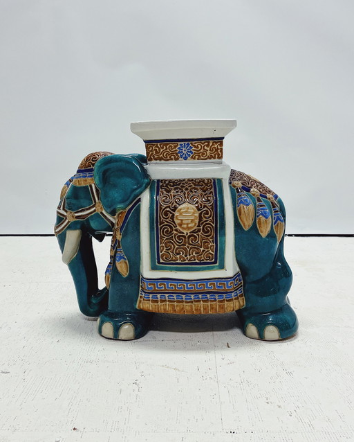 Ceramic Statue Of An Indian Elephant,